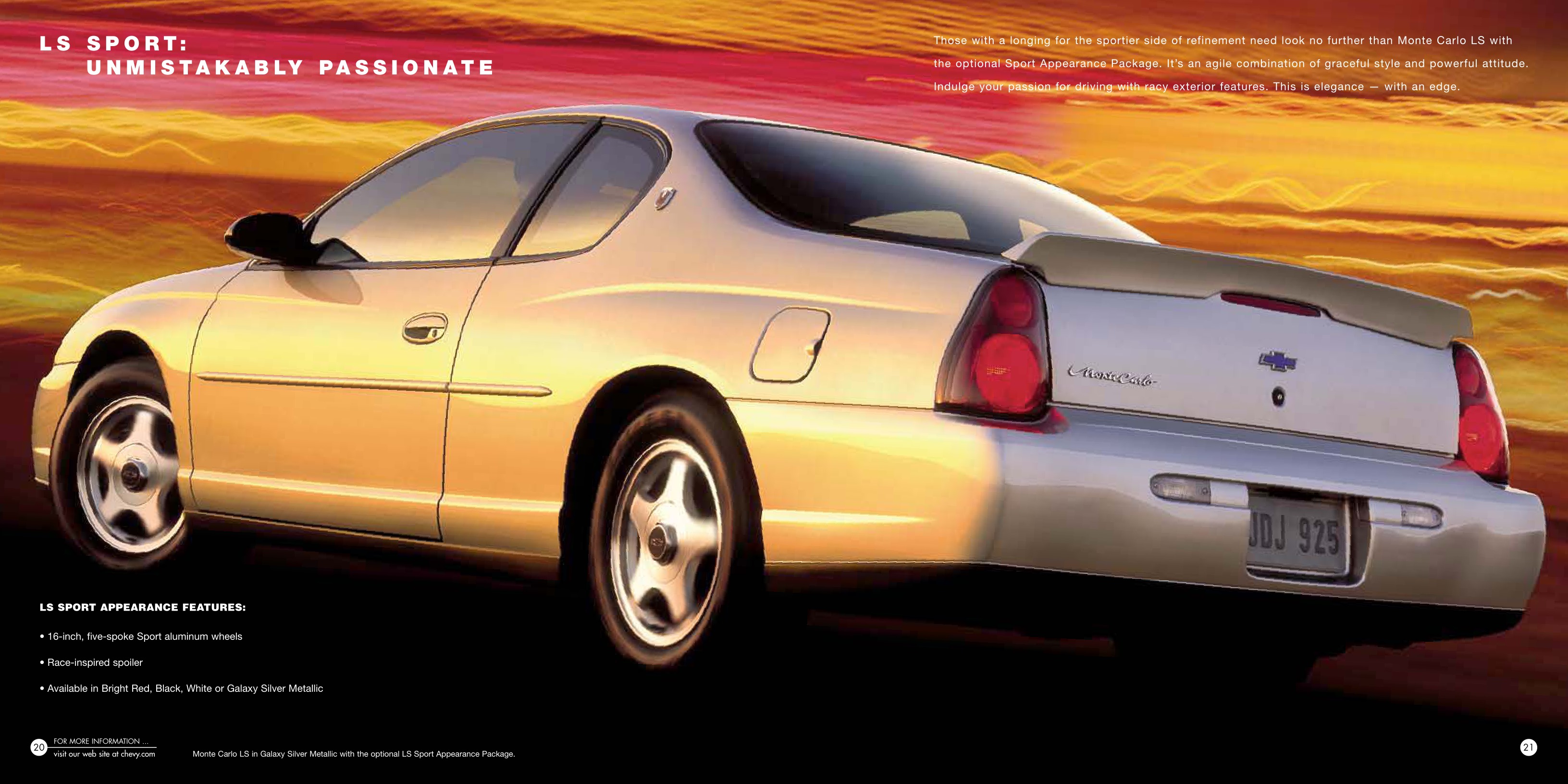 2002 Chevrolet Monte Carlo Brochure Page 4